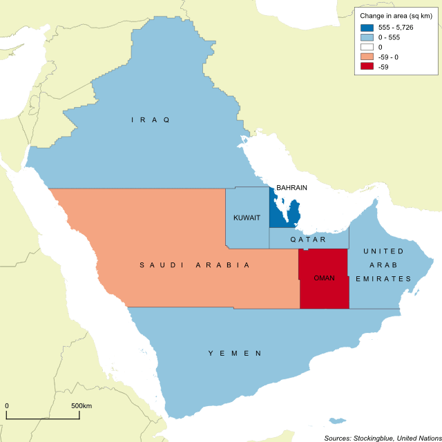 Cartogram map of population in the Arabian Peninsula